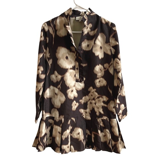 Tuckernuck Black and Cream Floral Long Sleeve Dress - Picture 4 of 14